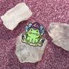 Witch Frogs Enamel Pins Custom Spell Book Magic Wand Potion Moon Phase Brooch Lapel Badge Animal Jewelry Gift for Kids Friends
