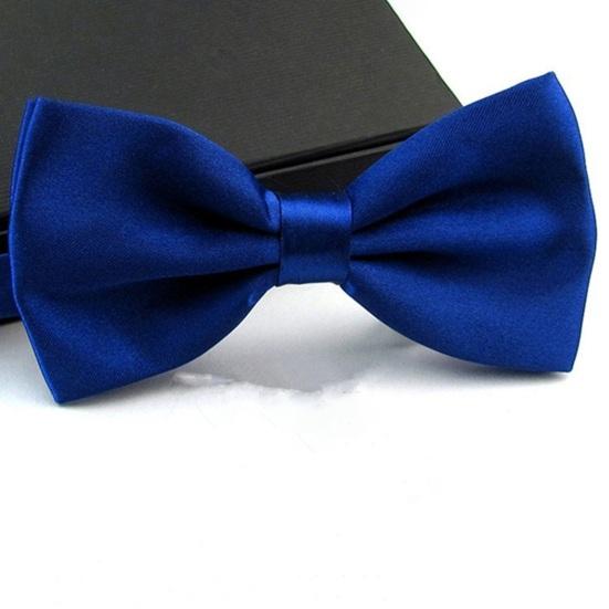 Men Bow Tie Detachable Design Adjustable Fit Solid Color Formal Bow Tie