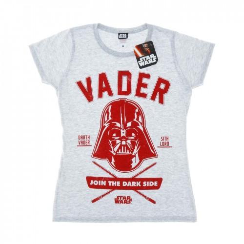 STAR WARS Womens/Ladies Darth Vader Collegiate Cotton T-Shirt