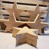 Natural Wood Star Cutouts - Unfinished Wooden Stars for DIY Crafts, Christmas Tree Topper & Holiday Decorations (Multiple Sizes Available)