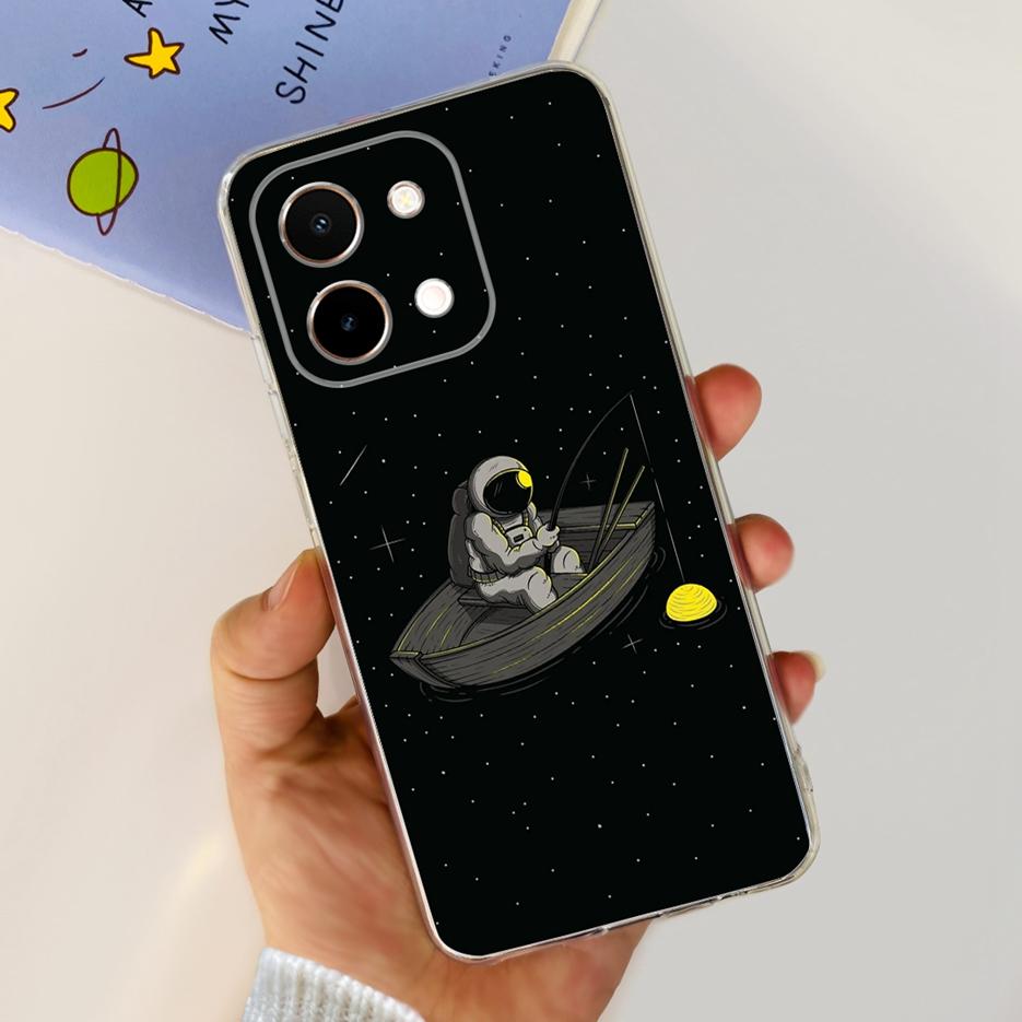 Для Vivo Y28 4G Чехол V2352 Милый Расписной Чехол Мягкий Силиконовый ТПУ Чехол для Телефона Для Vivo Y28 Y 28 VivoY28 4G Fundas 6.68'' Coque Capa