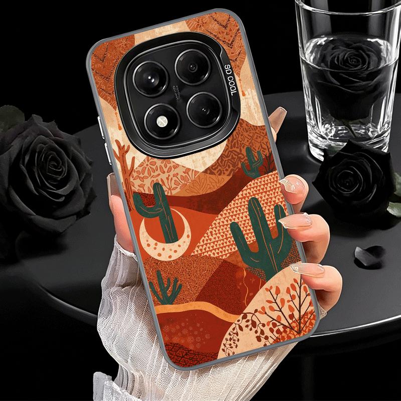 Ударопрочный чехол для телефона с рисунком кактуса для Xiaomi Redmi Note 15 14 13 12 Pro Plus 11 11S 11T 5G Чехол Защита от падения Fundas