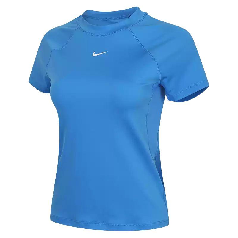 Nike Футболки женские синие с круглым вырезом умеренные FV7843-435