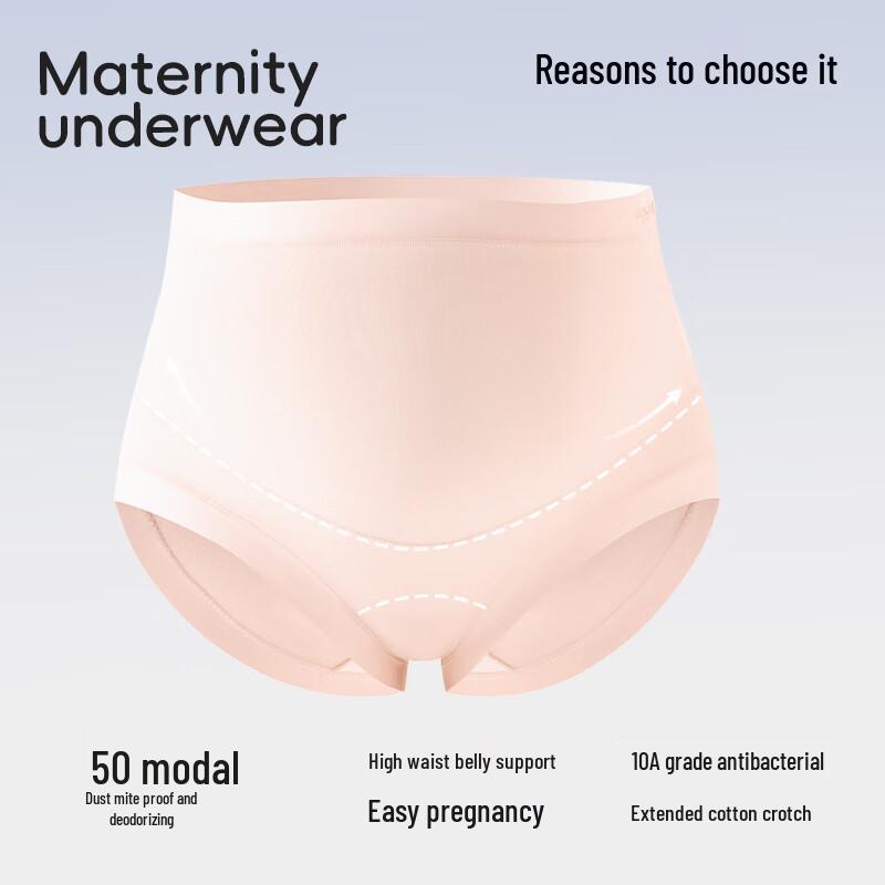 Langsha High-Waist Maternity Panties - Modal Seamless Comfort