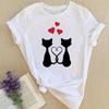 Graphic Tee Short Sleeve Summer Top Wild Animal Sweet Trend Cute 90s Print Ladies Female T Clothing Casual Women's Fashion T-shirt