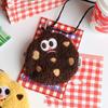 Cloth Couple Card Bag Lanyard Cookies Coin Purse Headset Storage Bag Plush Small Wallet Cute Bag
