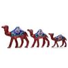Camel - Handcrafted Paper Mache Artistry, Striking Red Finish, Ideal for Home Decor Showpiece (12X10X8CM) Set of 3