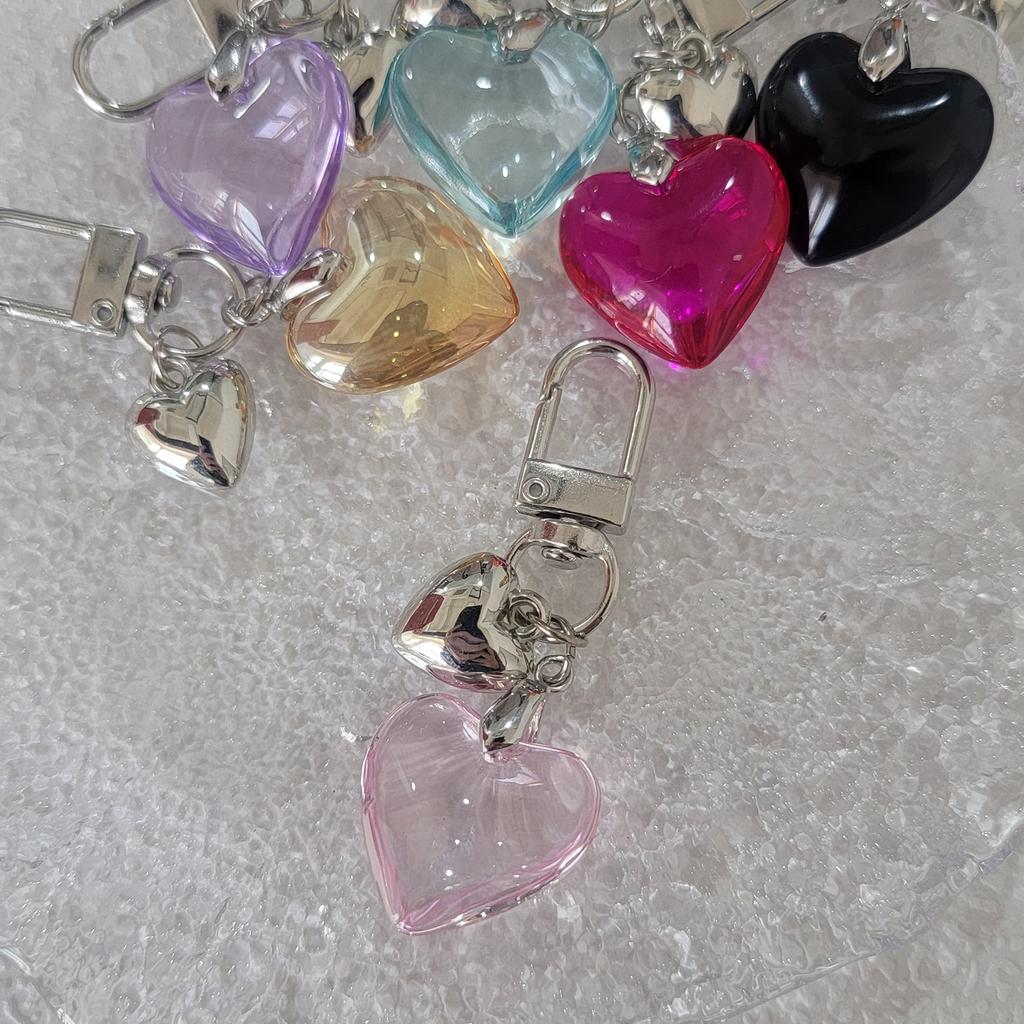 Heart Keychains Handmade Key Jewelry Heart Key Holder Alloy Material Key Ornament Bag Pendant Perfect Gift for Woman Man
