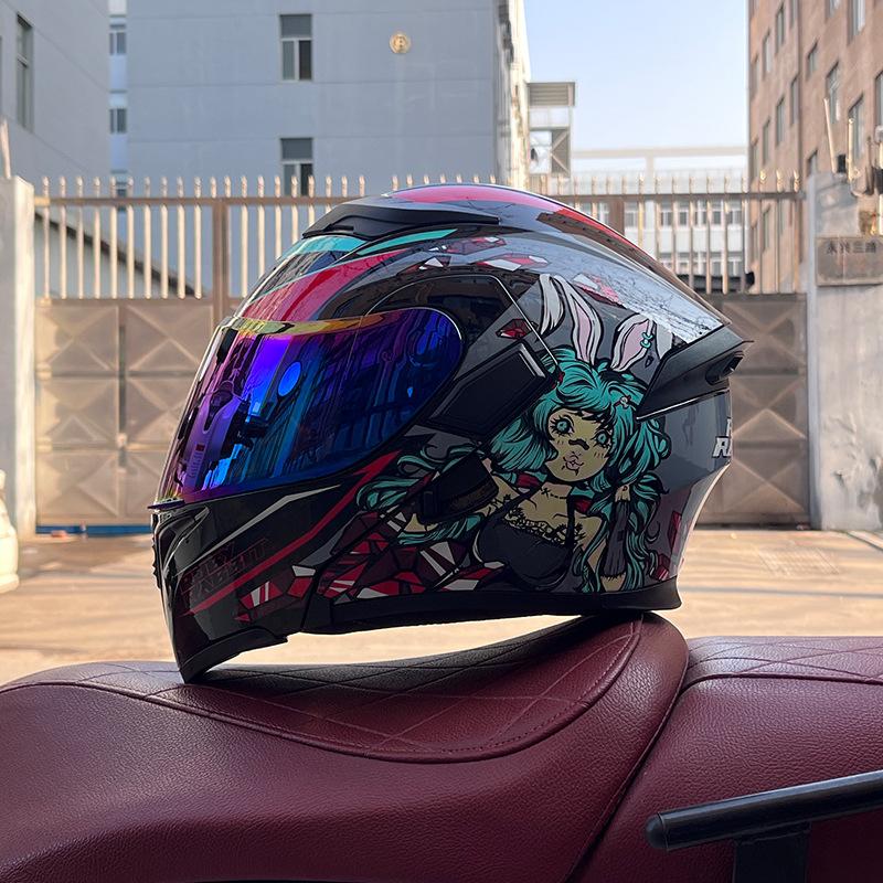 Motorcycle Helmets Men's and Women's Locomotive Full Helmets Bluetooth Peel-off Helmets Electric Vehicle Helmets