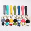 Adorable Demon Slayer Keychain Couples Gift Plastic Key Ring For Bags And Cars