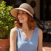Breathable Foldable Sun Hat Adjustable Empty Top Sun Hat Durable Straw Sun Visors  Beach