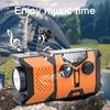 Emergency Radio with SOS Alarm Flashlight Solar Powered Hand Crank Rechargeable Radio Outdoor Camping FM AM WB Full Band Portable Radio