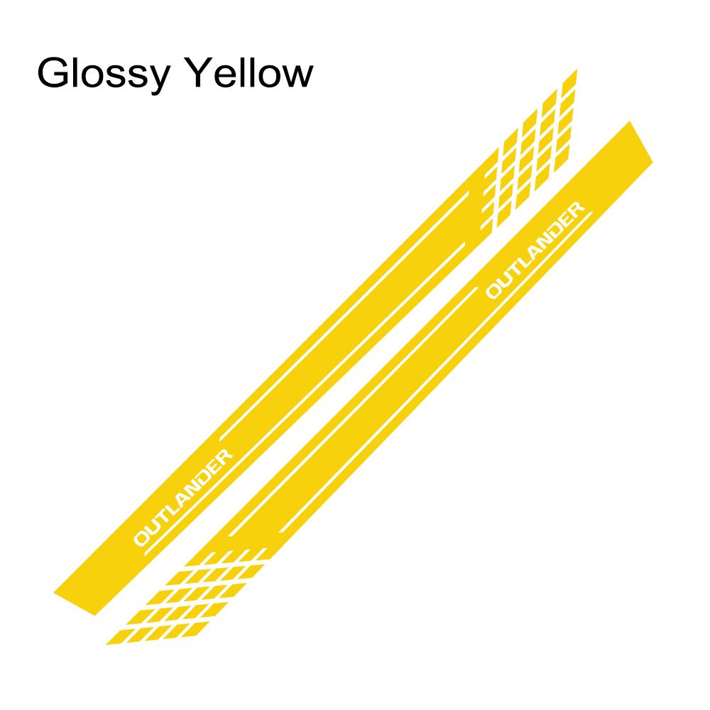 2 шт. Автостайлинг Полосы на боковые юбки дверей Виниловые наклейки Для Mitsubishi Outlander Светоотражающие Авто Декоративные Наклейки Аксессуары