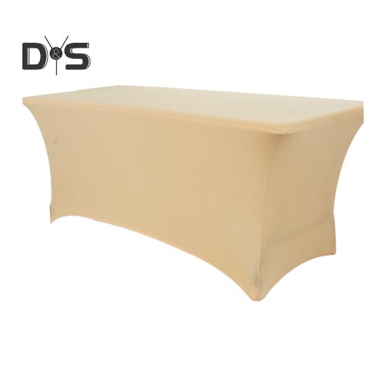 Эластичная скатерть для стола, прямоугольная, однотонная, полиэстеровая ткань, устойчивая к морщинам, моющаяся, для банкета, вечеринки в помещении и на открытом воздухе
