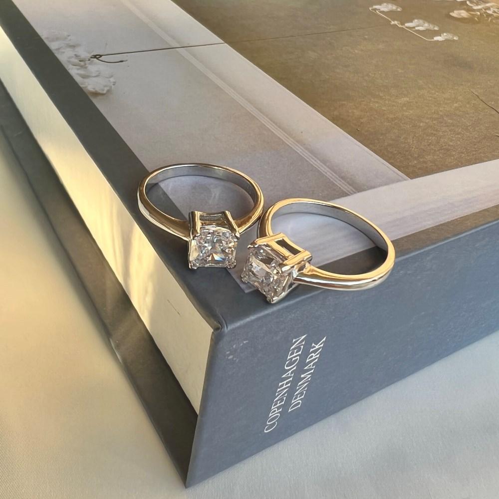 Tancise Classic стерлингового серебра 925 пробы кольцо с цирконом женские ювелирные изделия свадебное обещание вечерние подарок