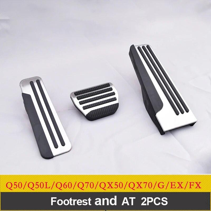 Для Infiniti Q50 QX70 Q70 Q60 G25 G35 G37 EX25 EX35 EX37 FX35 FX37 FX50 автомобильный акселератор тормозная подставка для ног чехол для педали аксессуары