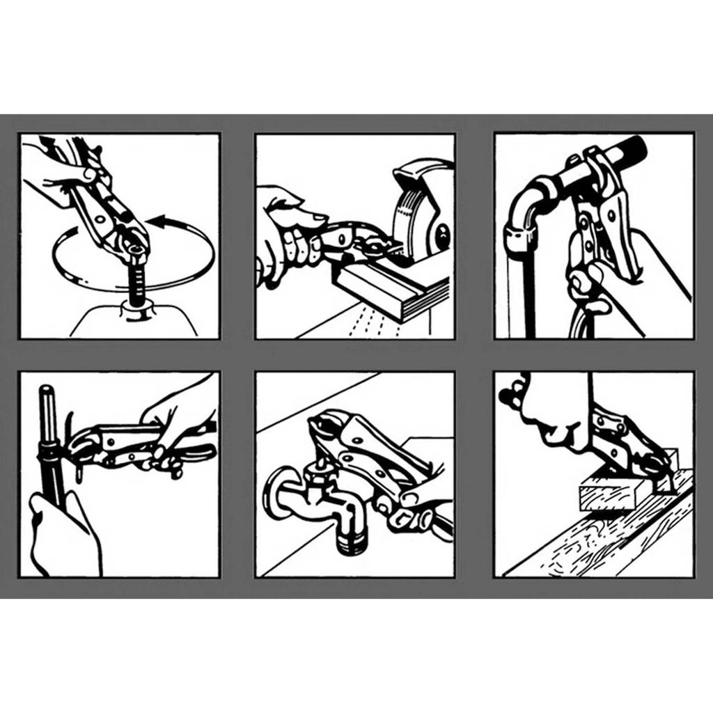 10 Inch Flat-Mouth Pliers, Adjustable Opening Straight-Mouth Clamping Pliers