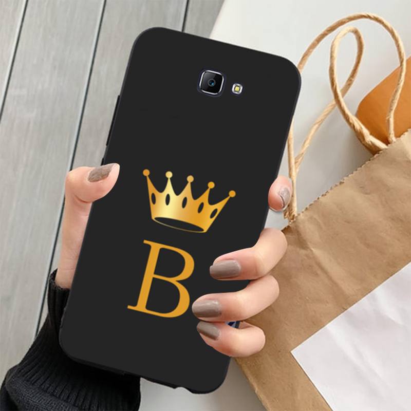 Yinuoda Забавный Золотой Корона королева Буква Чехол для телефона для Samsung J4 plus J2prime J5 J6 plus 2016 J7 8 ядер 2017