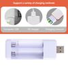 Адаптер для батарей 2 слота USB-порт Нержавеющий Антиокислительный Жаропрочный Безопасный Быстрое зарядное устройство AA/AAA