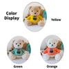 Adorable Teddy Bear Doll With Detachable Cream Outfit Short Plush Pp Cotton Filling