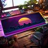 Синтвейв Градиентный Коврик для Мыши RGB Игровой Коврик для Мыши Настольный Коврик HD Геймерский Большой Светодиодная Подсветка XXL Коврики для Мыши