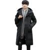 Autumn and Winter Down Jackets, Long Men's Cotton Jackets, Casual and Fashionable Men's Thick Hooded Jackets