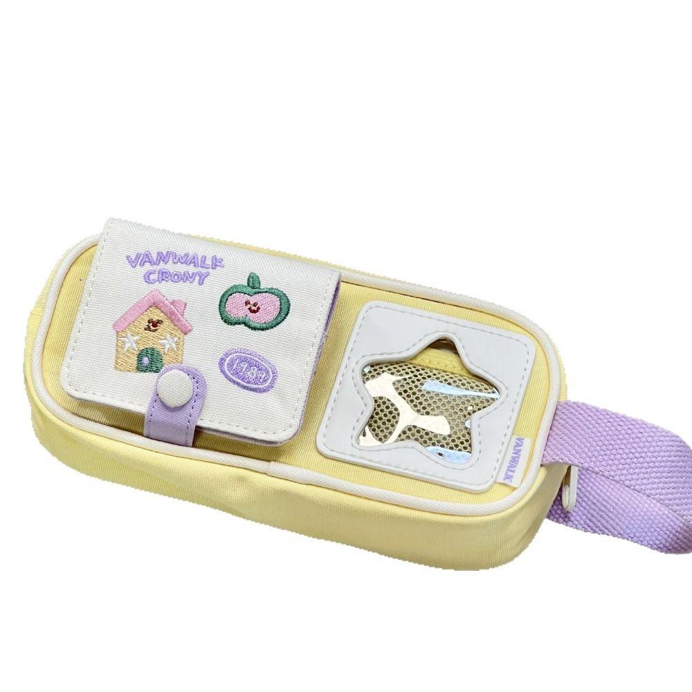 Large Capacity Pencil Case Star Picnic Series Stationery Bag Stationery Organizer School Office