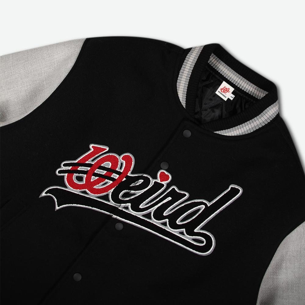Weirdworld Heart Logo Wool Varsity Jacket