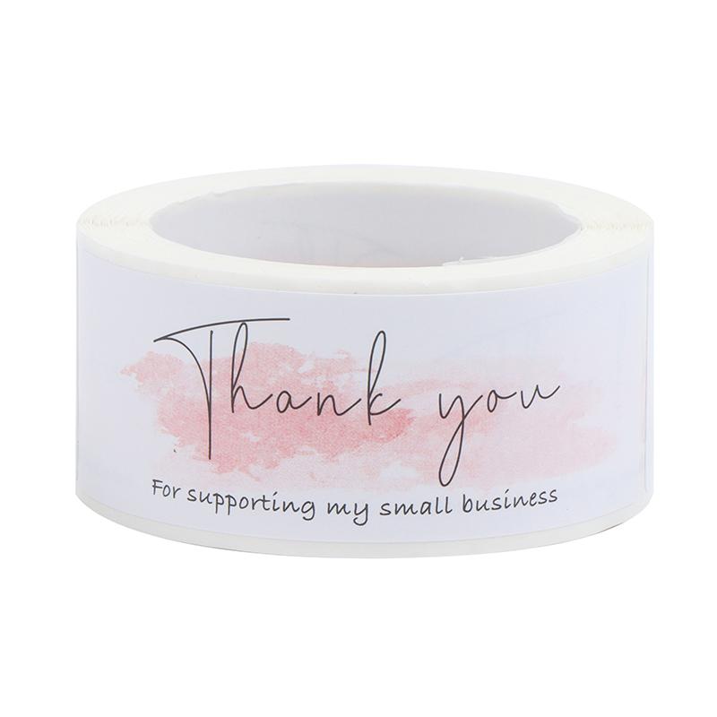 120Pcs/Roll Thank You Stickers Small Business Sticker Adhesive Wrapping Labels