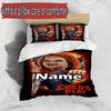3pcs Duvet Cover Set (1*Duvet Cover + 2*Pillowcase, Without Core), Custom Name Bride of Chucky Pattern Bedding Set, Home Bedroom Decor Gift