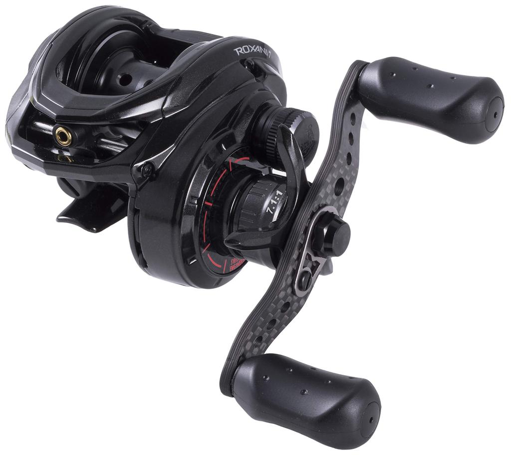 AbuGarcia High Gear Baitcasting Reel with Carbon Handle for Saltwater Fishing ROXANI7-L Left-Handed