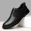 Fashion Genuine Leather Casual Oxford Shoes for Men Round Toe Man Formal Shoes Handmade Mens Business Flats Leisure Walk Dress Footwear