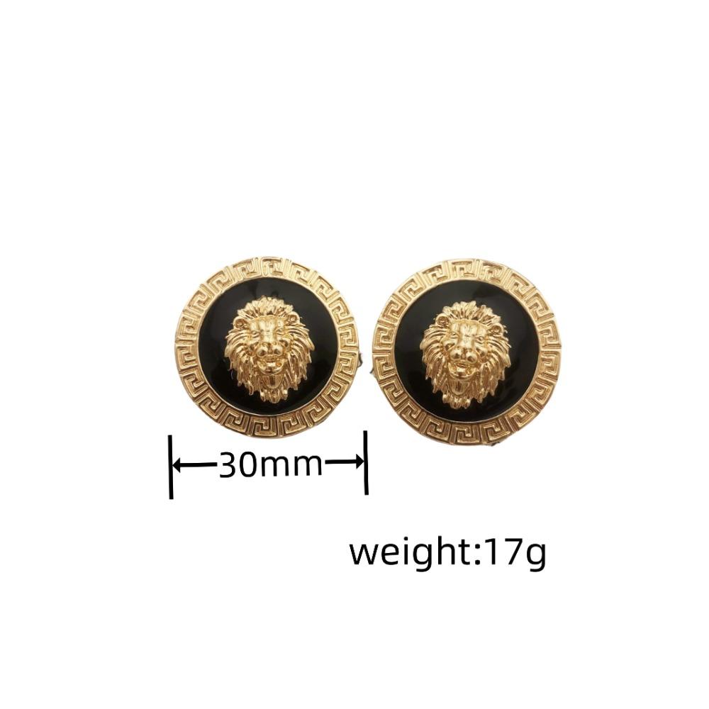 Женские серьги с преувеличенной головой льва, модные и качественные украшения из сплава