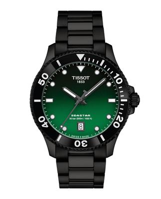 Часы Tissot Seastar 1000 Quartz 40 мм (T1204103309100) с циферблатом с зеленым градиентом