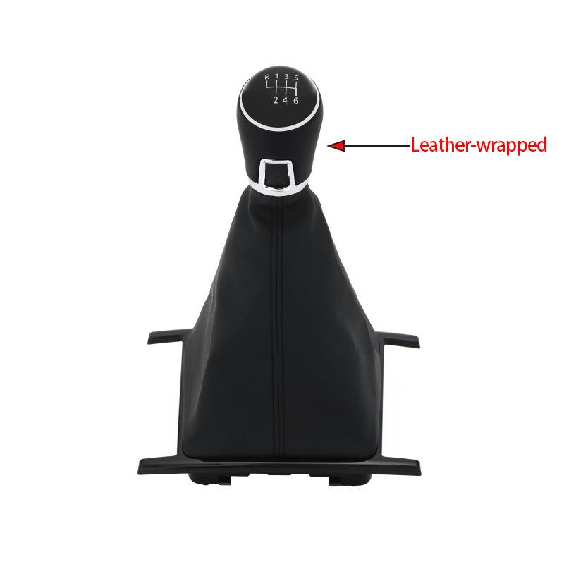 Volkswagen Amarok Black Leather Gear Shift Knob & Dust Cover Set