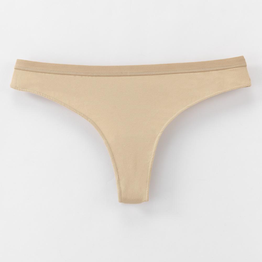 Женское нижнее белье из хлопка, молодежные сексуальные стринги, невидимые бикини