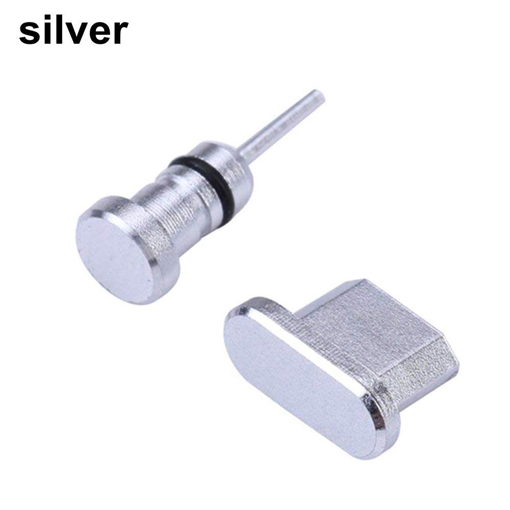 Stopper Earphone Port Charging Port Cover 3.5mm Jack Micro USB Metal Dust Plug for Android Phone
