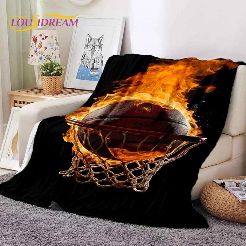 Новейшее мягкое фланелевое одеяло для баскетбольной площадки, для кроватей, спален, диванов, пикников, плед для отдыха на свежем воздухе, подарок