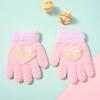 Soft Comfortable Winter Mittens for Kids Knitted Gloves Cute Cartoon Pattern Kindergarten Gloves Comfortable Wearing