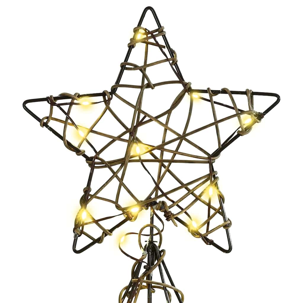 Christmas Tree with 160 Warm White LEDs 150 cm Rattan