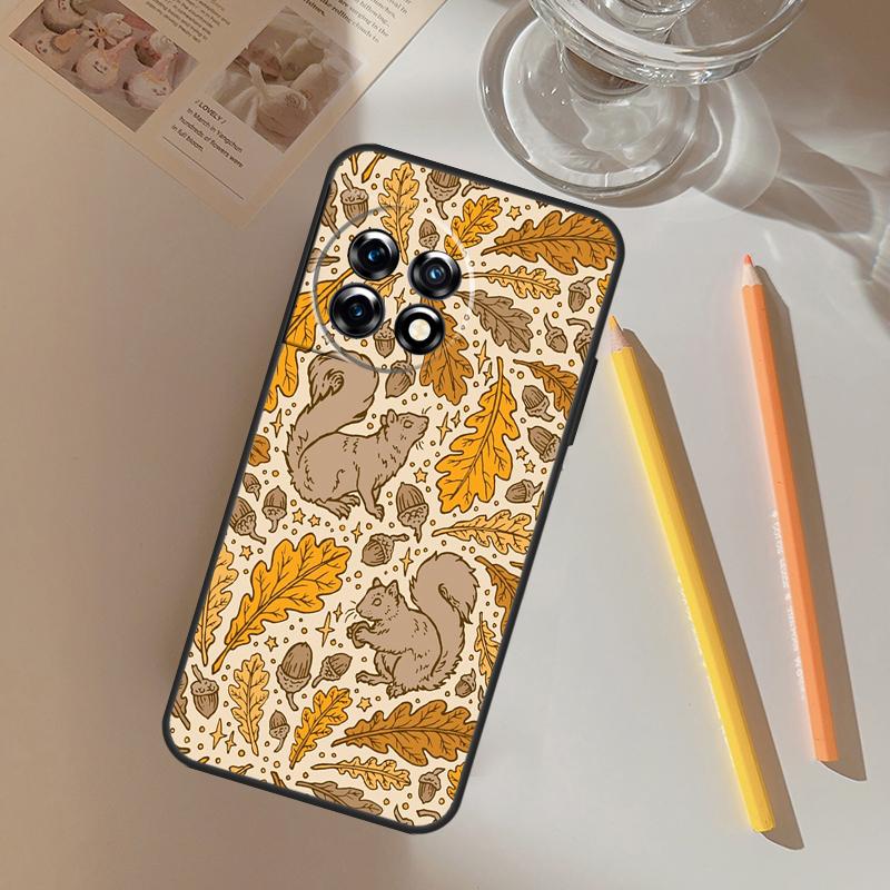 Squirrel Pattern Funda For OnePlus 13 13R 12 R 11 9 10 Pro 8T 9RT 10T OnePlus Nord 4 CE 2 3 Lite N20 N30 Case