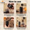 Leeseph Manual Coffee Grinder with Adjustable Settings and Ceramics Grinding Core, for Home Office Camping, Coffee Accessories