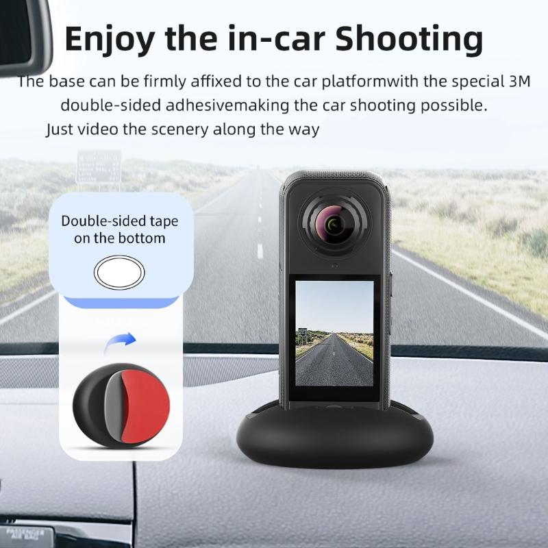 Silicone Base Camera Desktop Mount Precise Cut Design AntiSlip Base For X4 Air Outdoor Adventure Photography Accessory