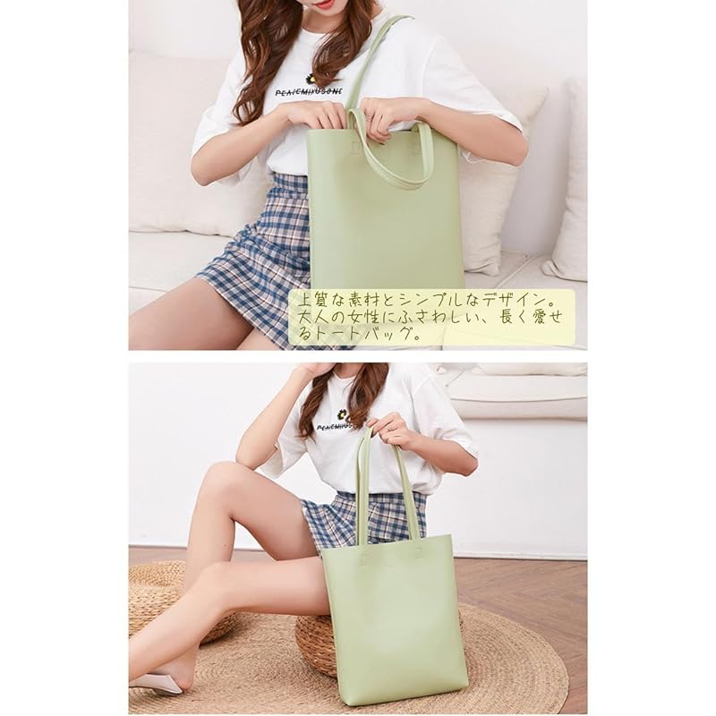 [goodspoon] tote bag handbag Vertical ladies durable fabric bag Fashionable simple lightweight A4 compatible commute Commuting to school cute casual