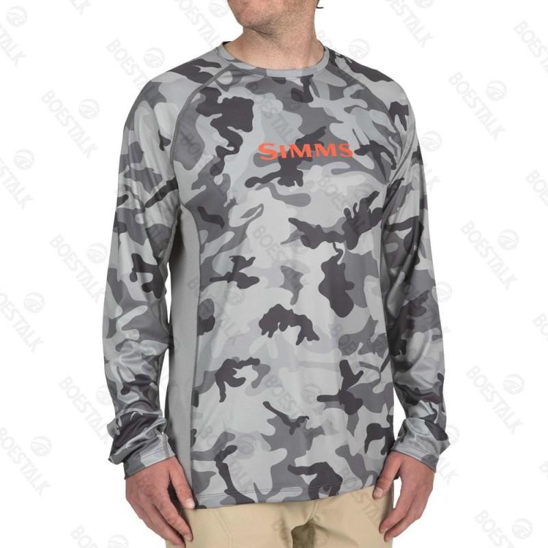Mens Quick-Dry UV Protection Fishing T-Shirt Long Sleeve Crew Neck Outdoor Angling Summer Wear