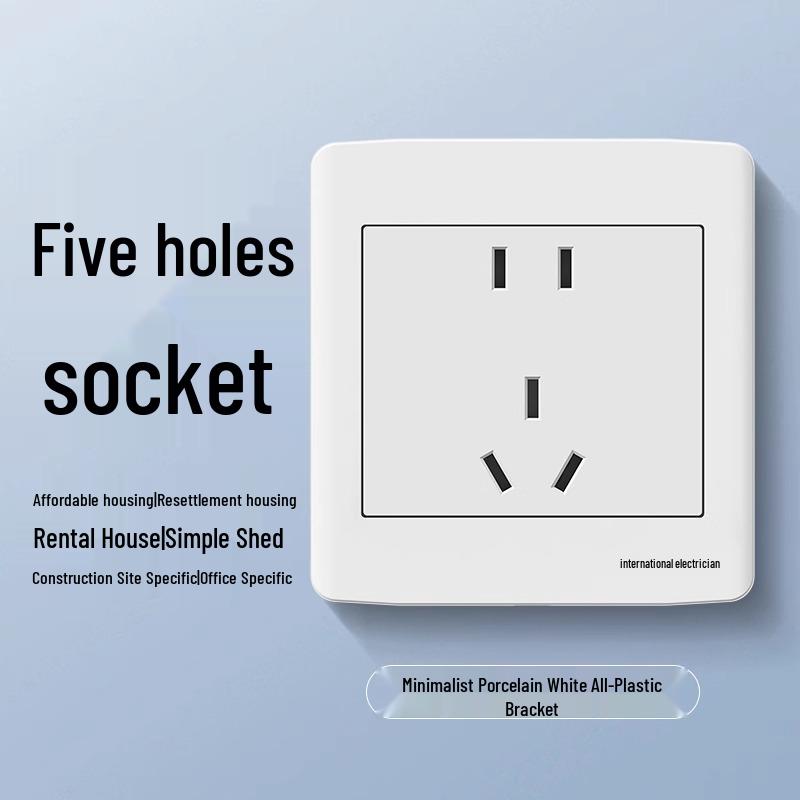 International Electric 1-Gang 4-Way Wall Switch Panel with Triple Button for Bedside Lamp