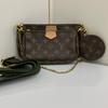 [Б/У] Multi Pochette Accessoires Сумка-комбинация «Пять в одном» на цепочке Monogram из покрытого канваса и кожи Сумка для маджонга Под мышкой Ручная - Отличное состояние #1TIWJ3S