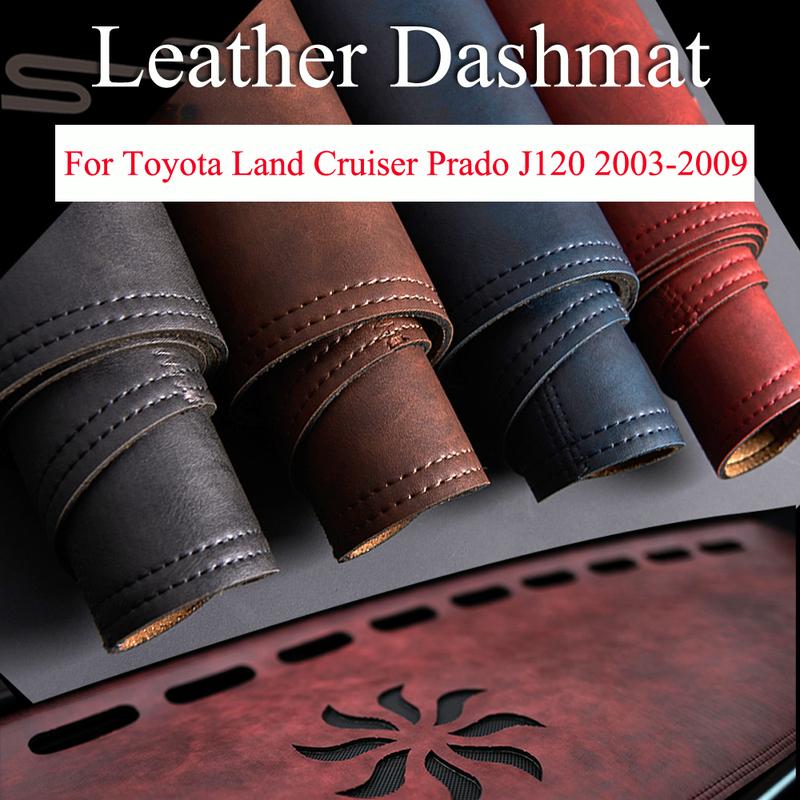 Для Toyota Land Cruiser Prado J120 2003-2009 Покрытие приборной панели Коврик Ковер Коврик-подкладка Защита от солнца Ретро Кожаная подушка Автоаксессуар