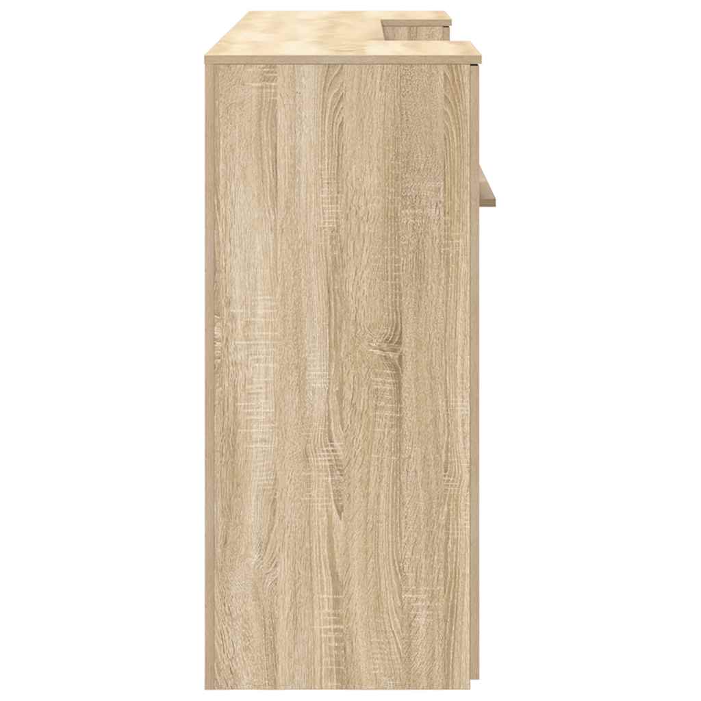 Reception Desk in Sonoma Oak 200 x 50 x 103.5 cm Particleboard