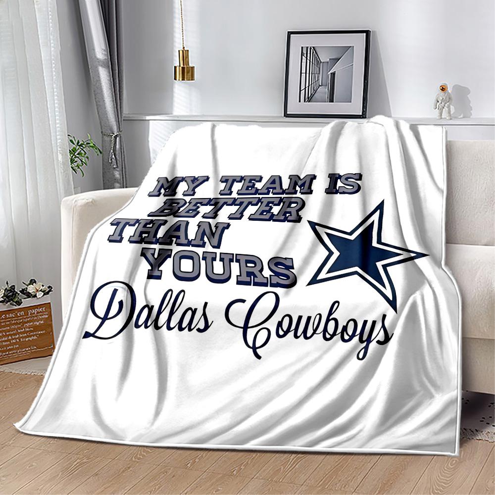 Dallas Blanket Durable Comfort Suitable for Office Chair Couch Seaside Four Seasons Universal Digital Print Gifts For Family Or Friends
